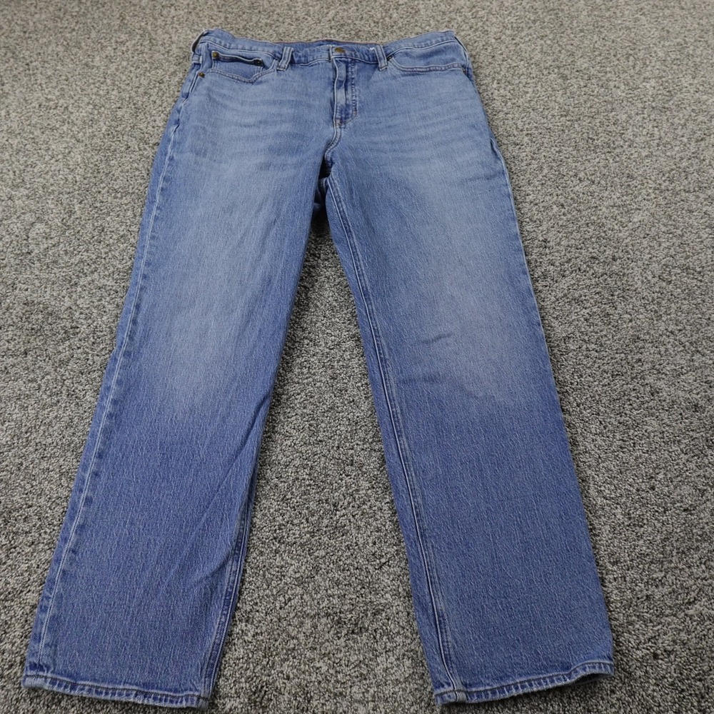 J Crew Jeans Womens 32 Dark Blue Denim Pants Mid Rise Straight‎ Stretch Preppy